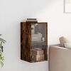 vidaXL Wandschrank mit Glast&uuml;ren R&auml;uchereiche 35x37x68,5 cm