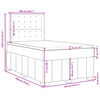 vidaXL Boxspringbett mit Matratze Hellgrau 120x190 cm Stoff
