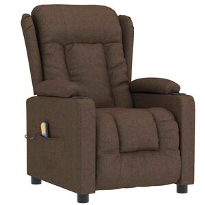 vidaXL Massagesessel Braun Stoff