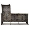 vidaXL 3-tlg. Garten-Sofagarnitur mit Kissen L-Form Grau Poly Rattan