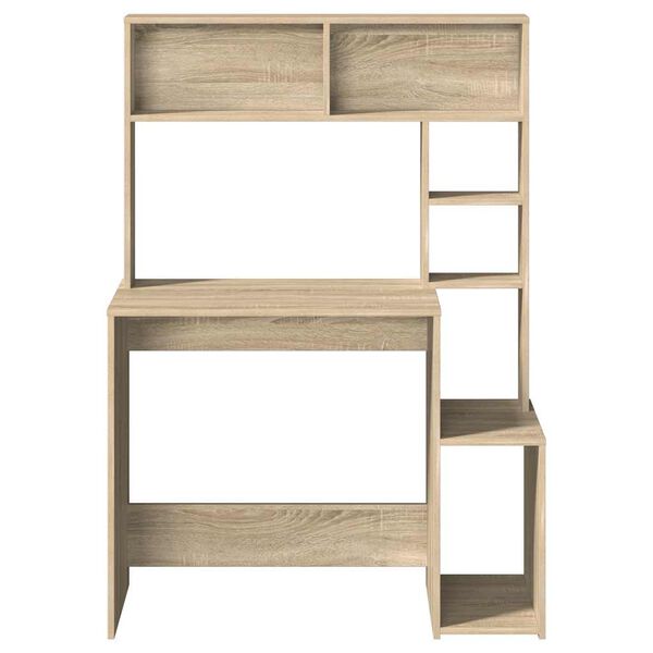 vidaXL Schreibtisch mit Regal Sonoma-Eiche 100x45x140 cm Holzwerkstoff