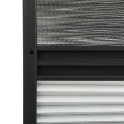 vidaXL Insektenschutz-Plissee für Fenster Alu 80x120 cm mit Jalousie