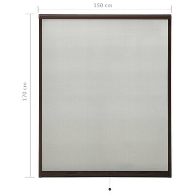 vidaXL Insektenschutzrollo für Fenster Braun 150x170 cm
