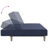 vidaXL Schlafsofa 2-Sitzer mit Fu&szlig;hocker Blau Stoff