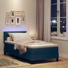 vidaXL Boxspringbett mit Matratze mit Kopfteil Blau 100 x 200 cm Stoff