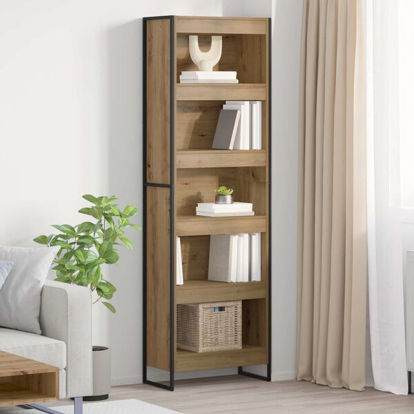 vidaXL B&uuml;cherregal 2 pcs Kunsthandwerk Eiche 80 x 30 x 155 cm