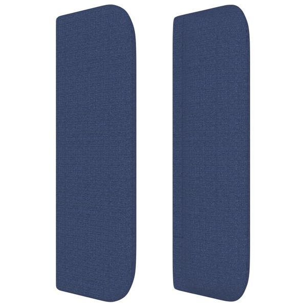 vidaXL Kopfteil mit Ohren Blau 93x16x78/88 cm Stoff