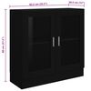 vidaXL Vitrinenschrank Schwarz 82,5x30,5x80 cm Holzwerkstoff