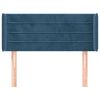 vidaXL Kopfteil mit Ohren Dunkelblau 83x16x78/88 cm Samt