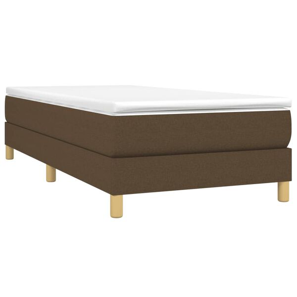 vidaXL Boxspringbettgestell Dunkelbraun 90x190 cm Stoff