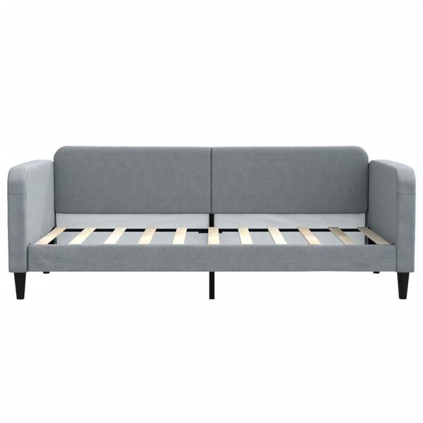 vidaXL Tagesbett mit Matratze Hellgrau 90x190 cm Stoff