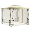 vidaXL Pavillon mit Netz 300x300x265 cm Creme