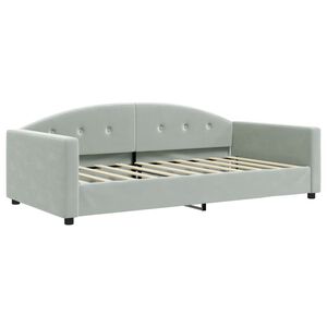 vidaXL Tagesbett Hellgrau 100x190 cm Samt