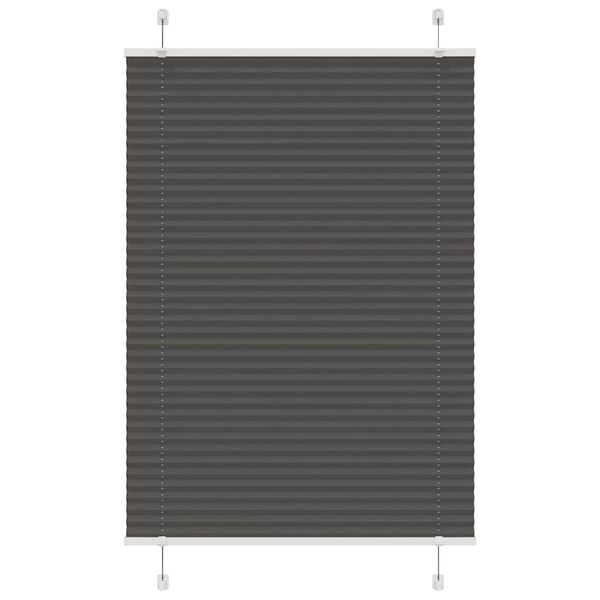 vidaXL Plissee Schwarz 90x100 cm Stoffbreite 89,4 cm Polyester