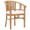 vidaXL 3-tlg. Garten-Essgruppe mit Auflagen Teak Massivholz
