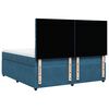 vidaXL Boxspringbett mit Matratze Blau 200x200 cm Samt