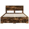 vidaXL Bettrahmen Ger&auml;ucherte Eiche 140 x 190 cm Holzwerkstoff