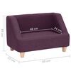 vidaXL Hundesofa Burgunderrot 60x37x39 cm Leinen