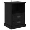 vidaXL Nachttisch 2 pcs Schwarz Eichen-Optik 36 x 43 x 60 cm