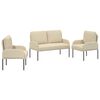 vidaXL Sofagarnituren 3 Stk. Creme Sperrholz