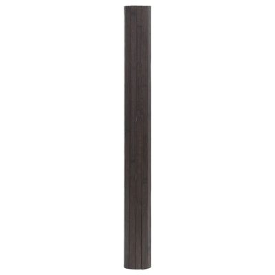 vidaXL Teppich Rechteckig Dunkelbraun 60x200 cm Bambus