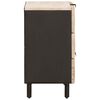 vidaXL Nachttisch mit Schubladen Wei&szlig; 50 x 33 x 62 cm Massivholz Mango