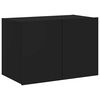 vidaXL TV-Wandschrank mit LED-Leuchten Schwarz 60x35x41 cm