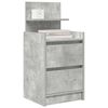 vidaXL Nachttisch mit 2 Schubladen Betongrau 38x34x80 cm