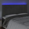 vidaXL LED Kopfteil Dunkelgrau 180x5x118/128 cm Samt