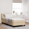 vidaXL Boxspringbett mit Matratze Creme 200 x 80 cm Polyester
