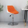 vidaXL Barhocker Orange und Wei&szlig; Kunstleder