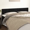 vidaXL Kopfteile Schwarz 180x5x78/88 cm Samt