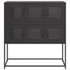 vidaXL Sideboard Schwarz 100,5x39x107 cm Kaltgewalzter Stahl