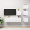 vidaXL 6-tlg. TV-Schrank-Set Wei&szlig; Holzwerkstoff