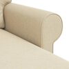 vidaXL Sofa 210cm Creme Metall
