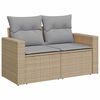 vidaXL Garten-Sofa-Set 9 pcs Beige Poly-Rattan