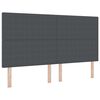 vidaXL LED Boxspringbett Dunkelgrau und Wei&szlig; 180 x 200 cm Cordstoff