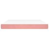 vidaXL Taschenfederkernmatratze Rosa 180x200x20 cm Samt