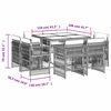 vidaXL 9-tlg. Garten-Essgruppe mit Kissen Braun Poly Rattan