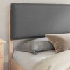 vidaXL Bettgestell mit gepolstertem Kopfteil Dunkelgrau 200 x 200 cm