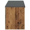 vidaXL Flurbank mit Kissen mit Regal Altholz 103 x 38 x 45 cm
