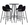 vidaXL 5-tlg. Bar-Set Stoff Schwarz