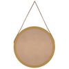 vidaXL Wandspiegel mit Riemen Golden &Oslash; 55 cm