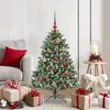 vidaXL K&uuml;nstlicher Weihnachtsbaum mit 150 LEDs mit St&auml;nder Gr&uuml;n 120 cm