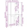 vidaXL Highboard Schwarz Eichen-Optik 69,5 x 34 x 180 cm Holzwerkstoff