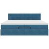 vidaXL Ottoman-Bett mit Matratze Dunkelblau 200x200 cm Samt