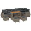 vidaXL Gartensofa-set 10 pcs Grau Poly-Rattan