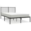 vidaXL Bettgestell mit Kopfteil Metall Schwarz 120x200 cm