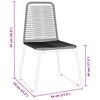 vidaXL Garten Essgruppe 3 pcs Schwarz Pulverbeschichteter Stahl