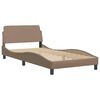 vidaXL Bettgestell ohne Matratze "Hvar" Cappuccino-Braun 100x200 cm Kunstleder